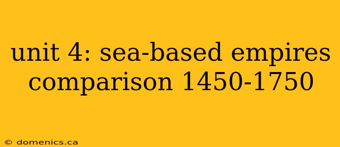 unit 4: sea-based empires comparison 1450-1750