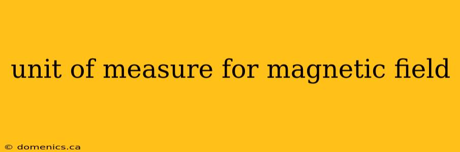 unit of measure for magnetic field