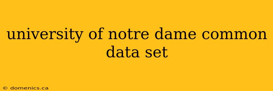 university of notre dame common data set