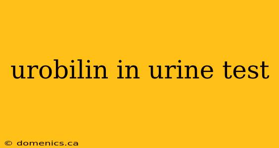 urobilin in urine test