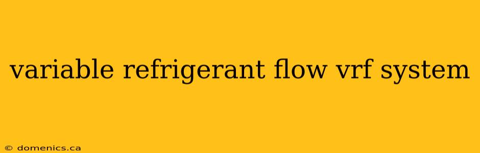 variable refrigerant flow vrf system