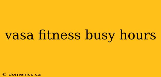 vasa fitness busy hours