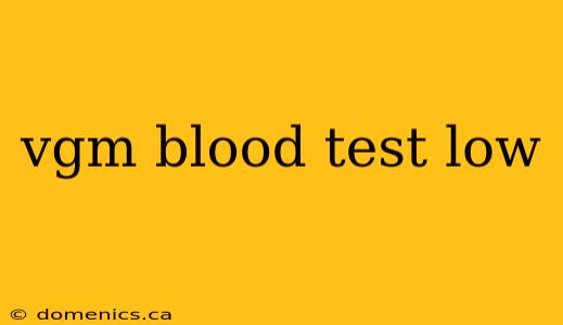 vgm blood test low