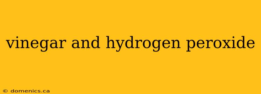 vinegar and hydrogen peroxide