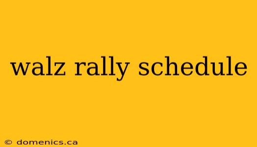 walz rally schedule