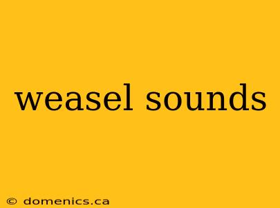 weasel sounds