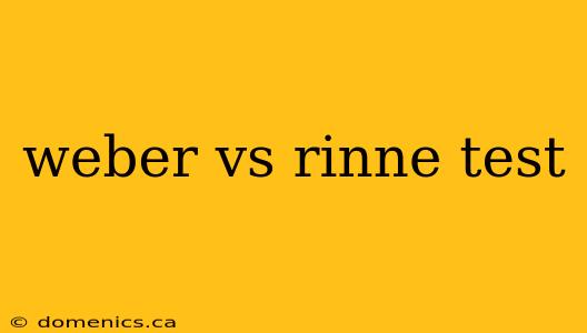 weber vs rinne test