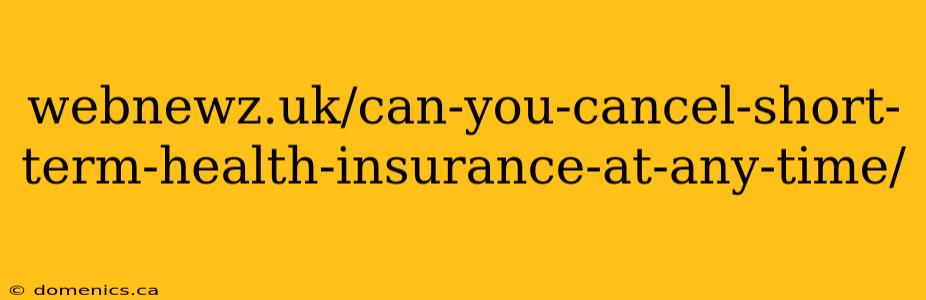 webnewz.uk/can-you-cancel-short-term-health-insurance-at-any-time/