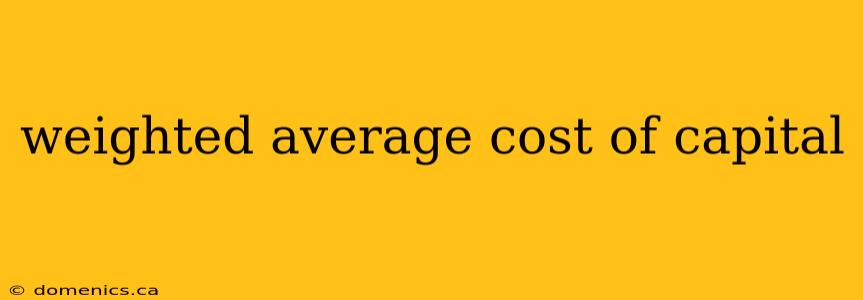 weighted average cost of capital