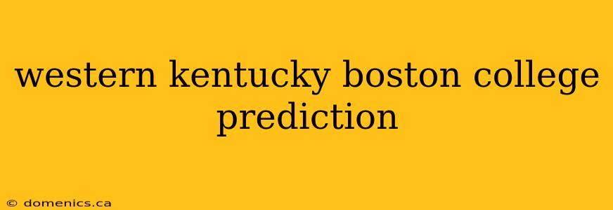 western kentucky boston college prediction