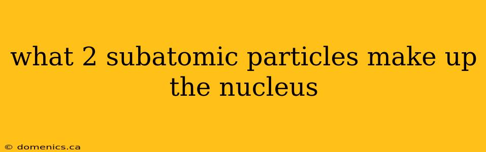 what 2 subatomic particles make up the nucleus