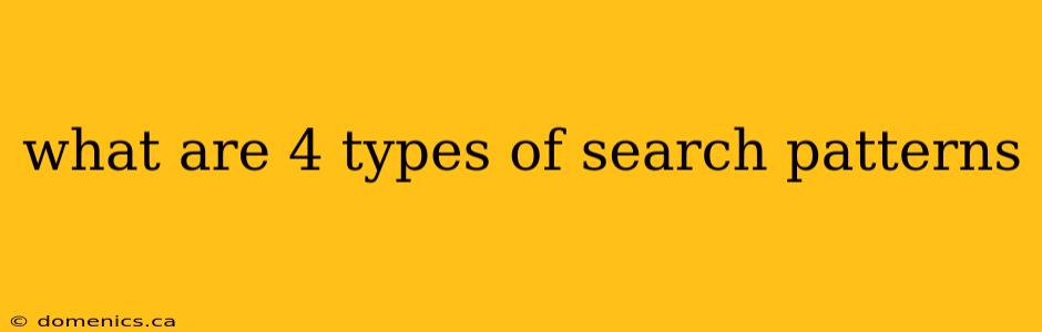 what are 4 types of search patterns