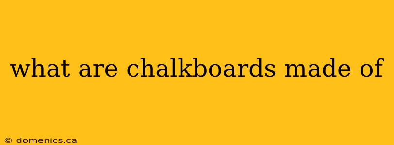 what are chalkboards made of