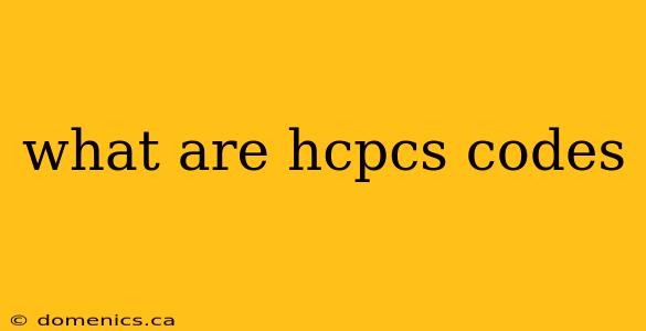 what are hcpcs codes