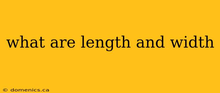 what are length and width