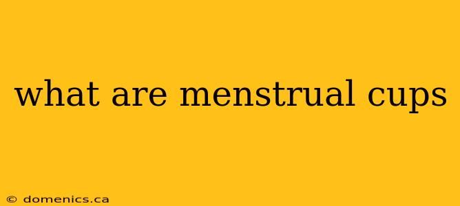 what are menstrual cups