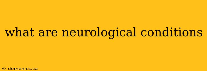 what are neurological conditions