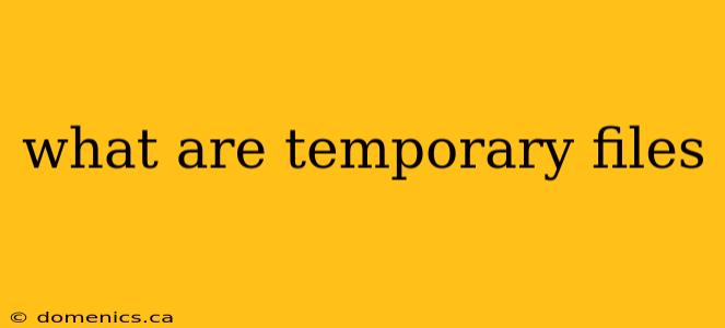 what are temporary files