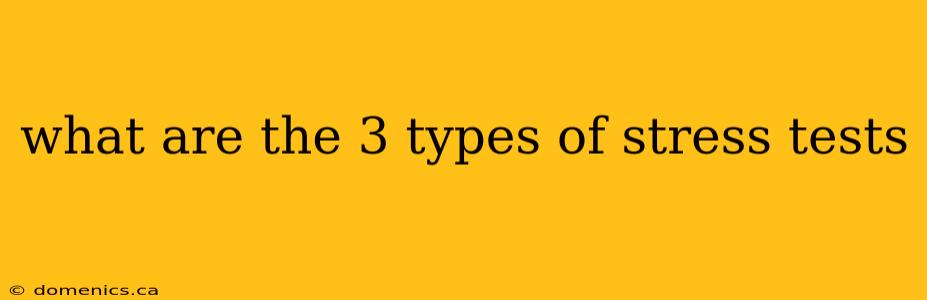 what are the 3 types of stress tests