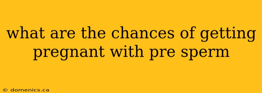 what are the chances of getting pregnant with pre sperm