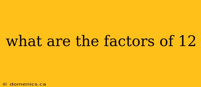 what are the factors of 12