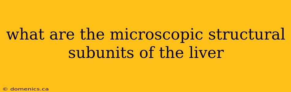 what are the microscopic structural subunits of the liver