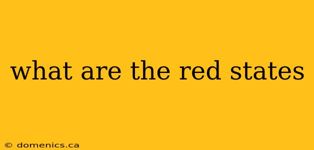 what are the red states