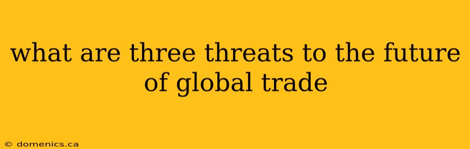 what are three threats to the future of global trade