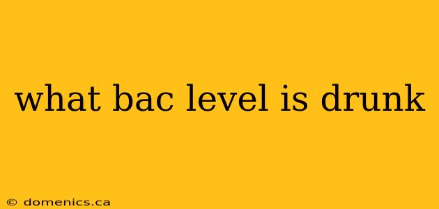 what bac level is drunk