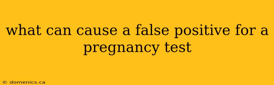 what can cause a false positive for a pregnancy test