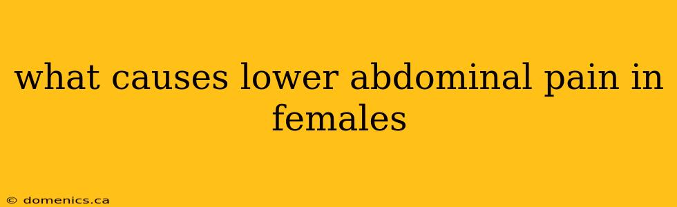 what causes lower abdominal pain in females