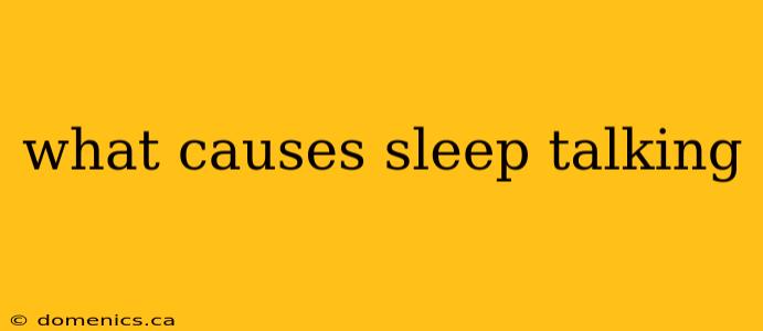 what causes sleep talking