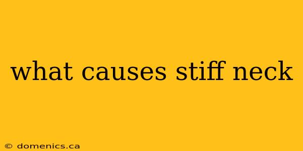 what causes stiff neck