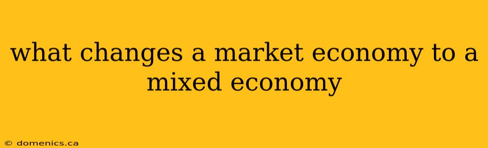 what changes a market economy to a mixed economy