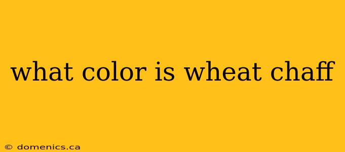 what color is wheat chaff