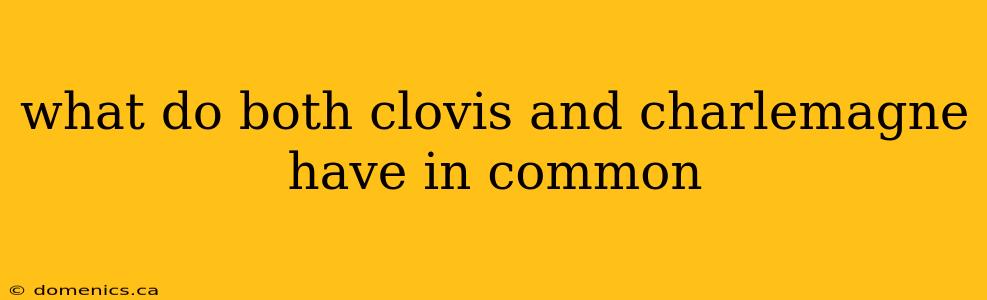 what do both clovis and charlemagne have in common