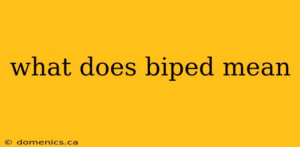 what does biped mean