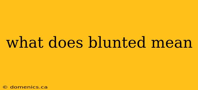 what does blunted mean