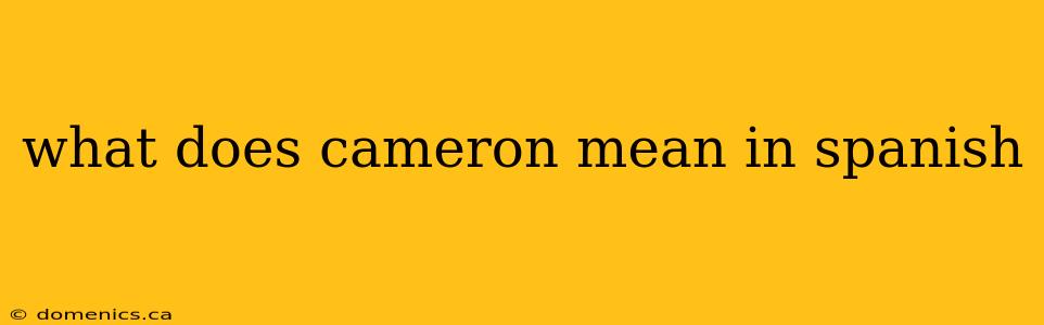 what does cameron mean in spanish