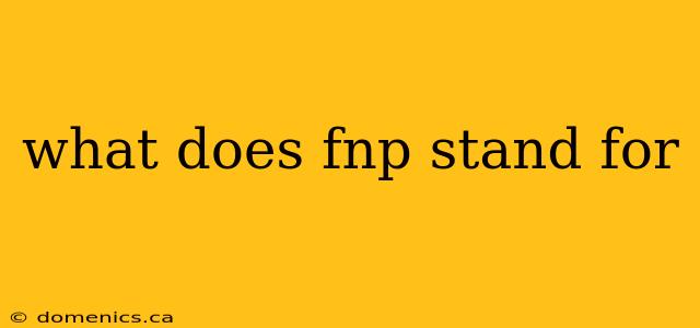 what does fnp stand for