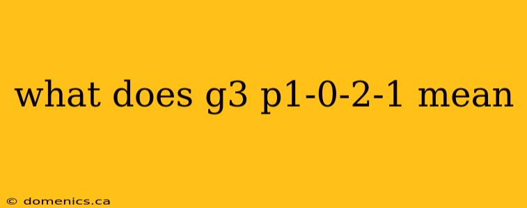 what does g3 p1-0-2-1 mean