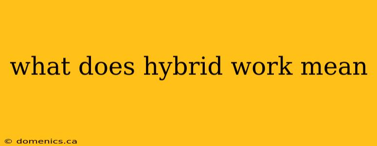 what does hybrid work mean