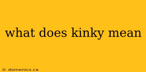 what does kinky mean