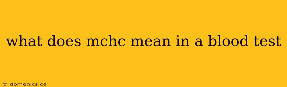 what does mchc mean in a blood test
