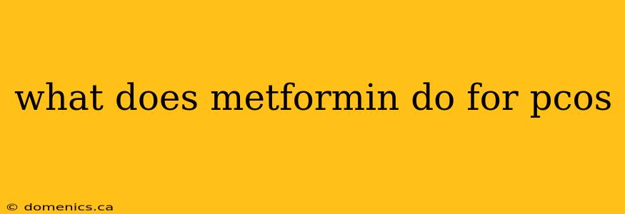 what does metformin do for pcos