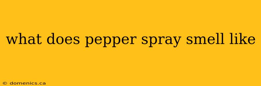 what does pepper spray smell like