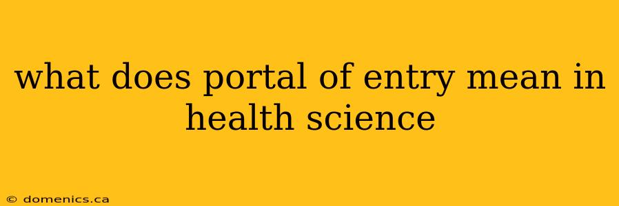 what does portal of entry mean in health science