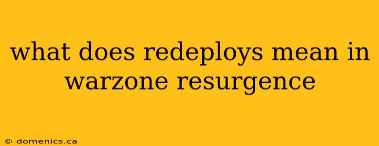 what does redeploys mean in warzone resurgence