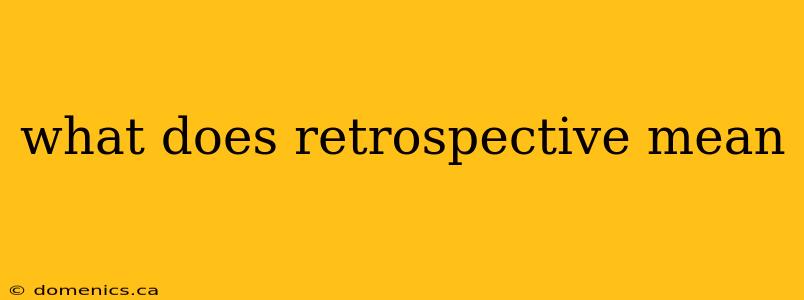 what does retrospective mean