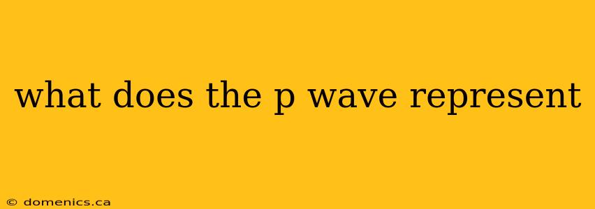 what does the p wave represent